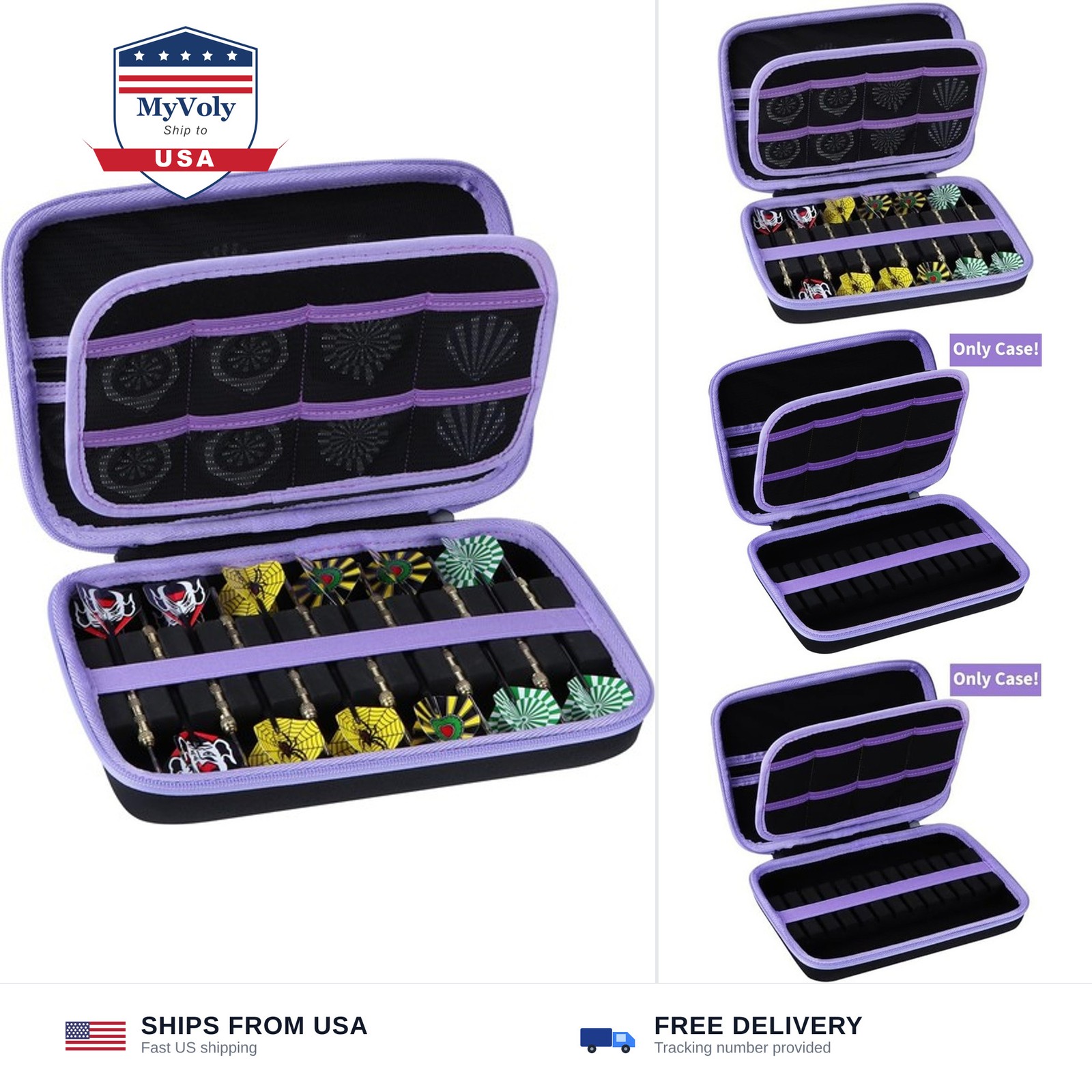 Case Compatible for 12 Darts, Holds Darts and Extra Accessories