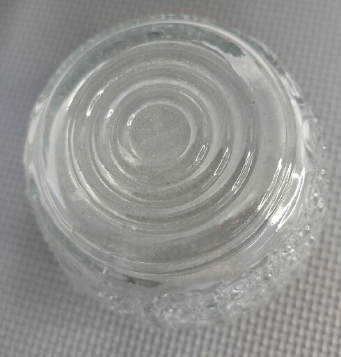 Vtg clear glass fixture globe
