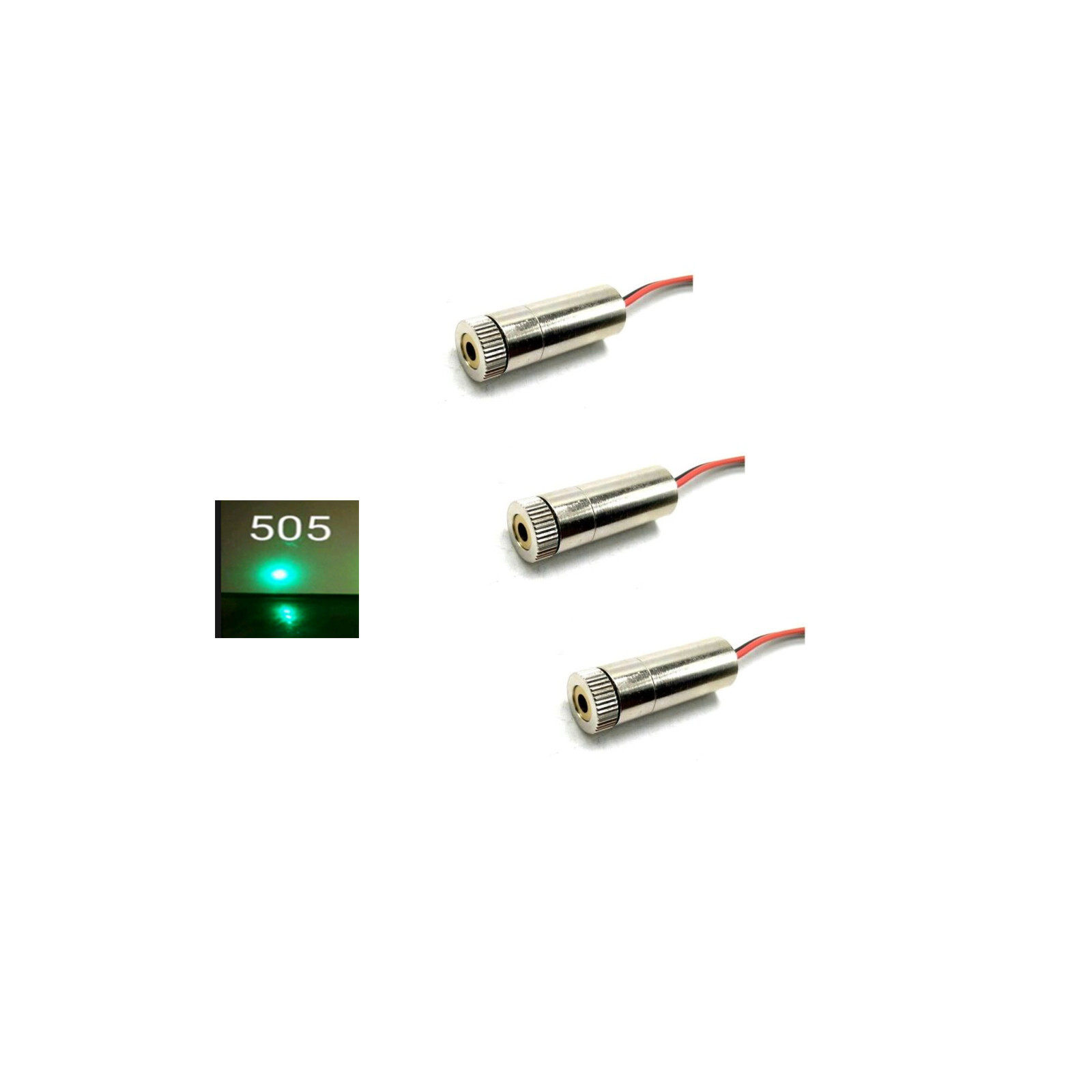 3PCS Industrial 505nm 30mw Green Light Dot Laser Module DC3-5V 12*35mm