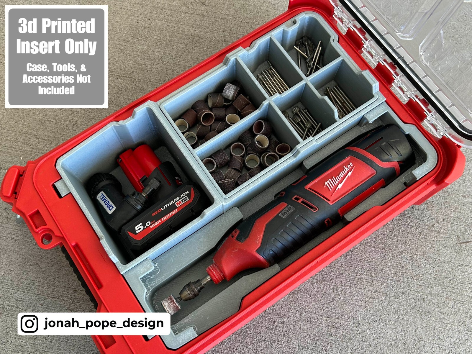 Milwaukee Packout Insert for M12 Rotary Dremel Tool (Insert Only)