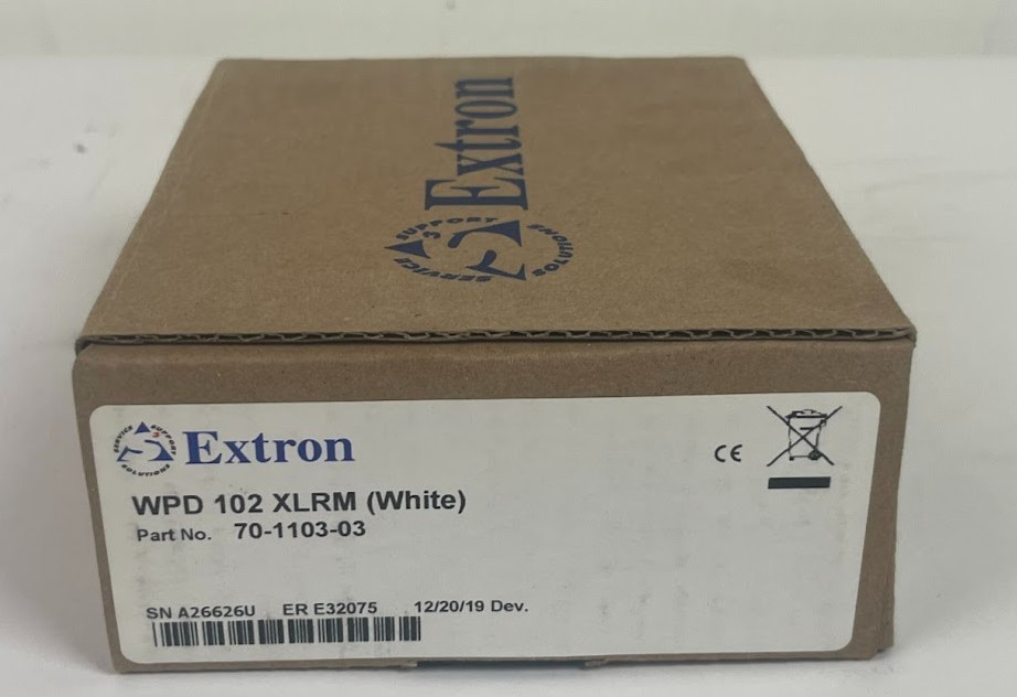 Extron WPD 102 XLRM White Wall Plate 70-1103-03
