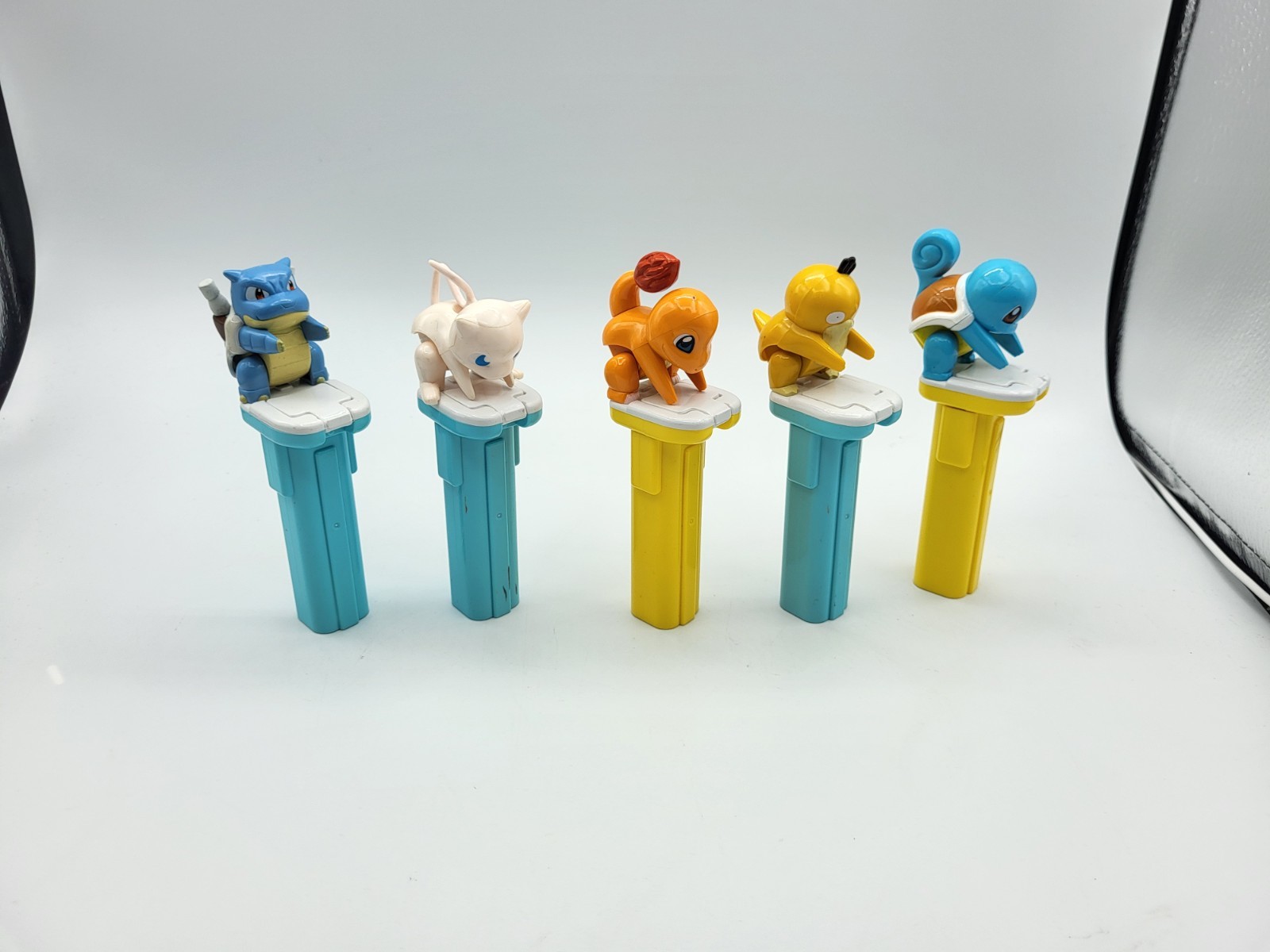 Lot Of 5 Pokemon Candy Dispensers 1998 Squirtle, Charmander, Blastoise, Mew