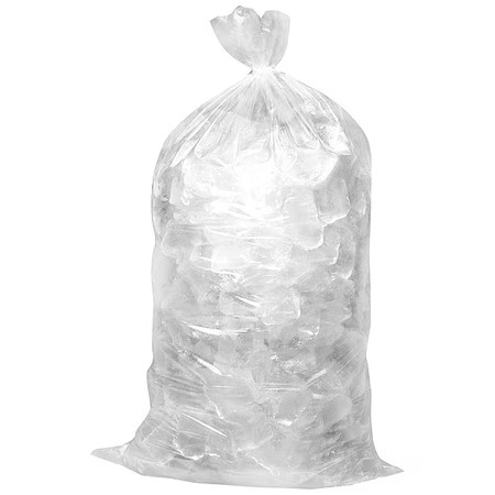 Zoro Select 5Dtw1 Unprinted Ice Bags, 8 Lb, 20 In, Pk1000,  5Dtw1