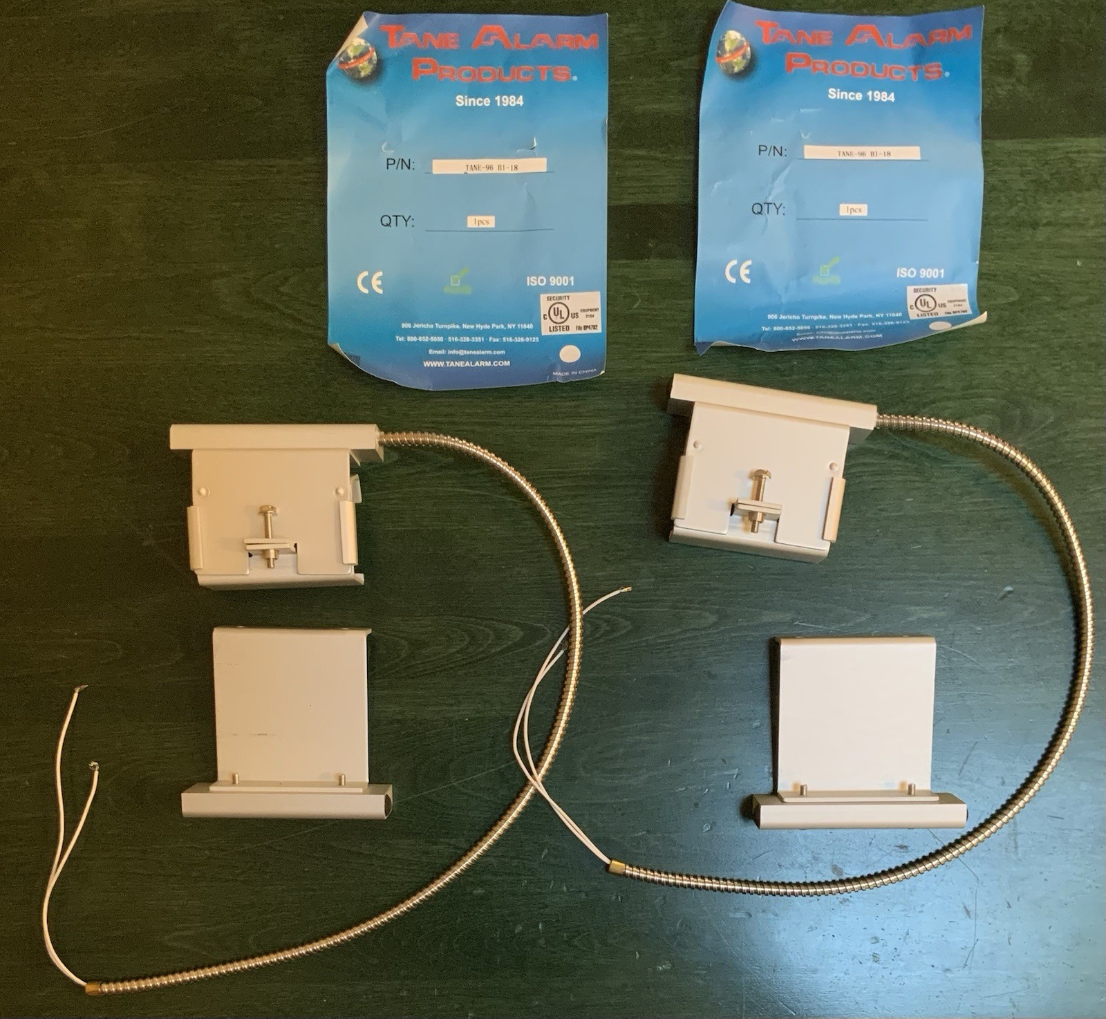Lot Of 2: Tane Alarm Products TANE-96 BI-18 Overhead Door-Track Mount