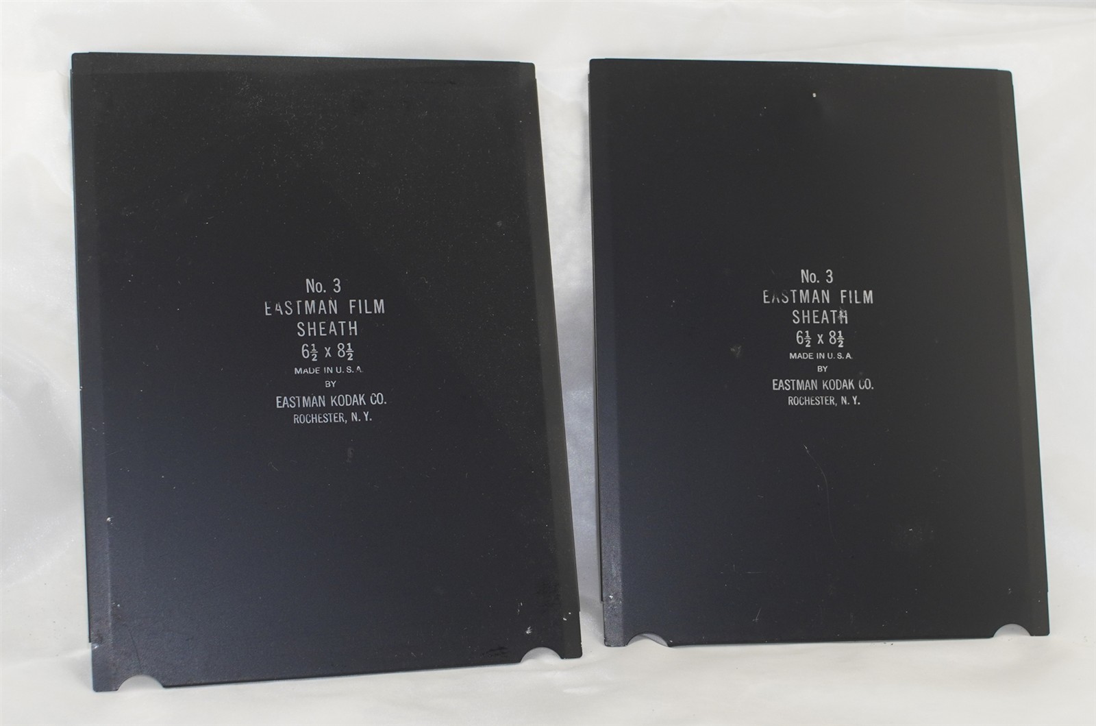 Lot of two 6 1/2 x 8 1/2 Inch No. 3 Eastman Film Sheaths
