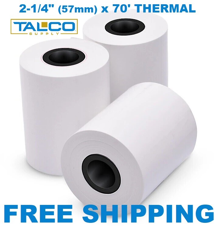 CLOVER FLEX (2-1/4" x 70') THERMAL PAPER - 100 ROLLS ~FAST FREE SHIPPING~
