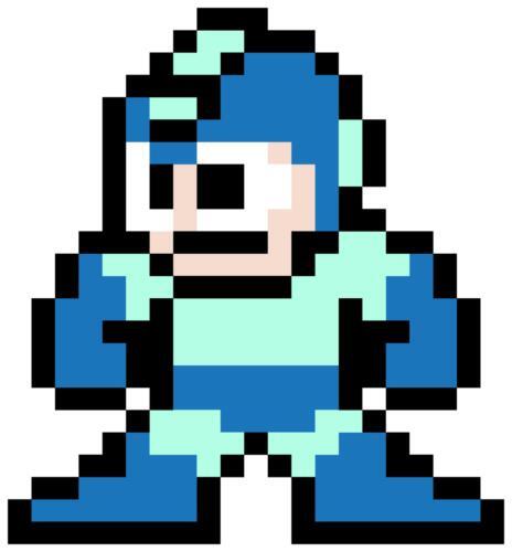 Megaman 8 Bit logo Vinyl Decal / Sticker 10 Sizes!!!