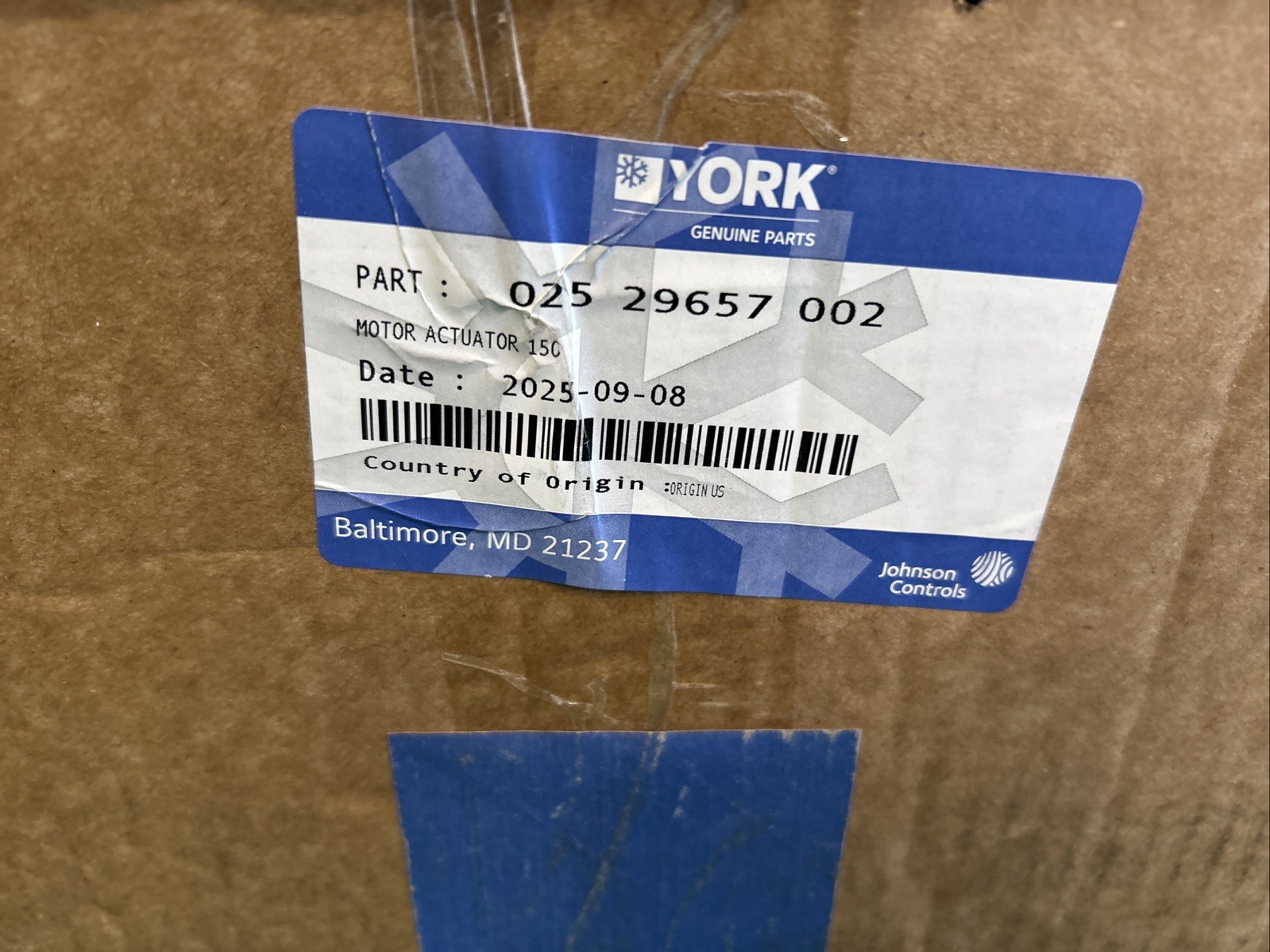 York Actuator 025-29657-002