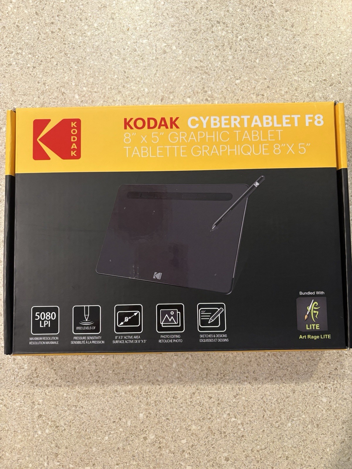 NIB Kodak Cybertablet F8 8” X 5” Graphic Tablet With Stylus