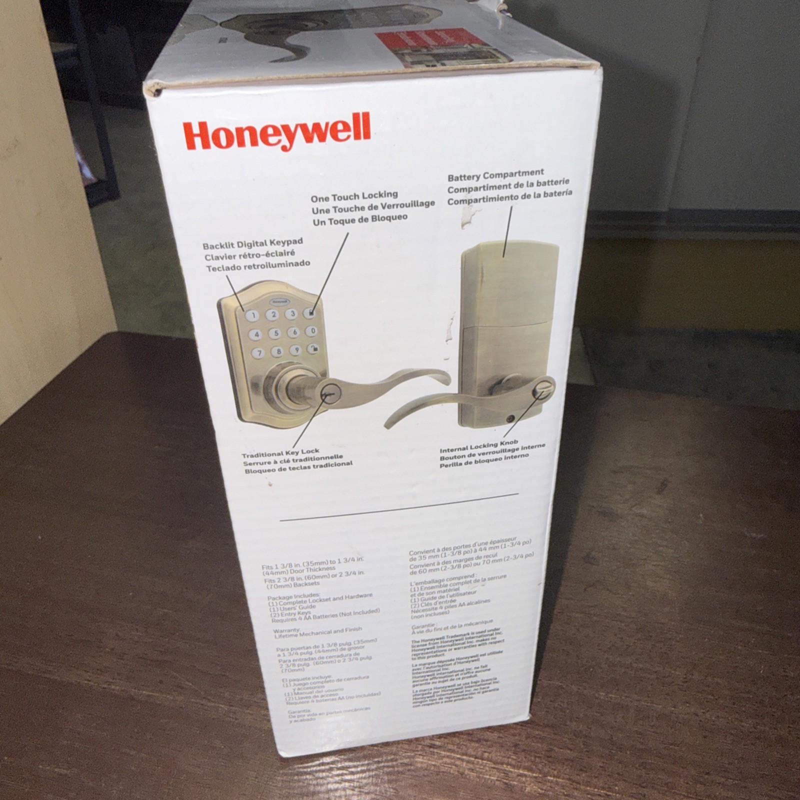 Honeywell Electronic Exterior Entry Lever Door Lock