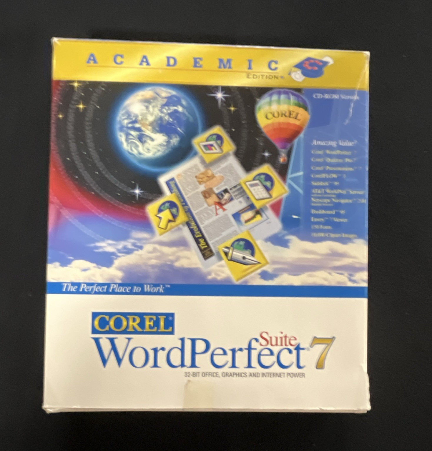 Corel WordPerfect Suite 7 Academic/Education Office Suite CD for Windows 95