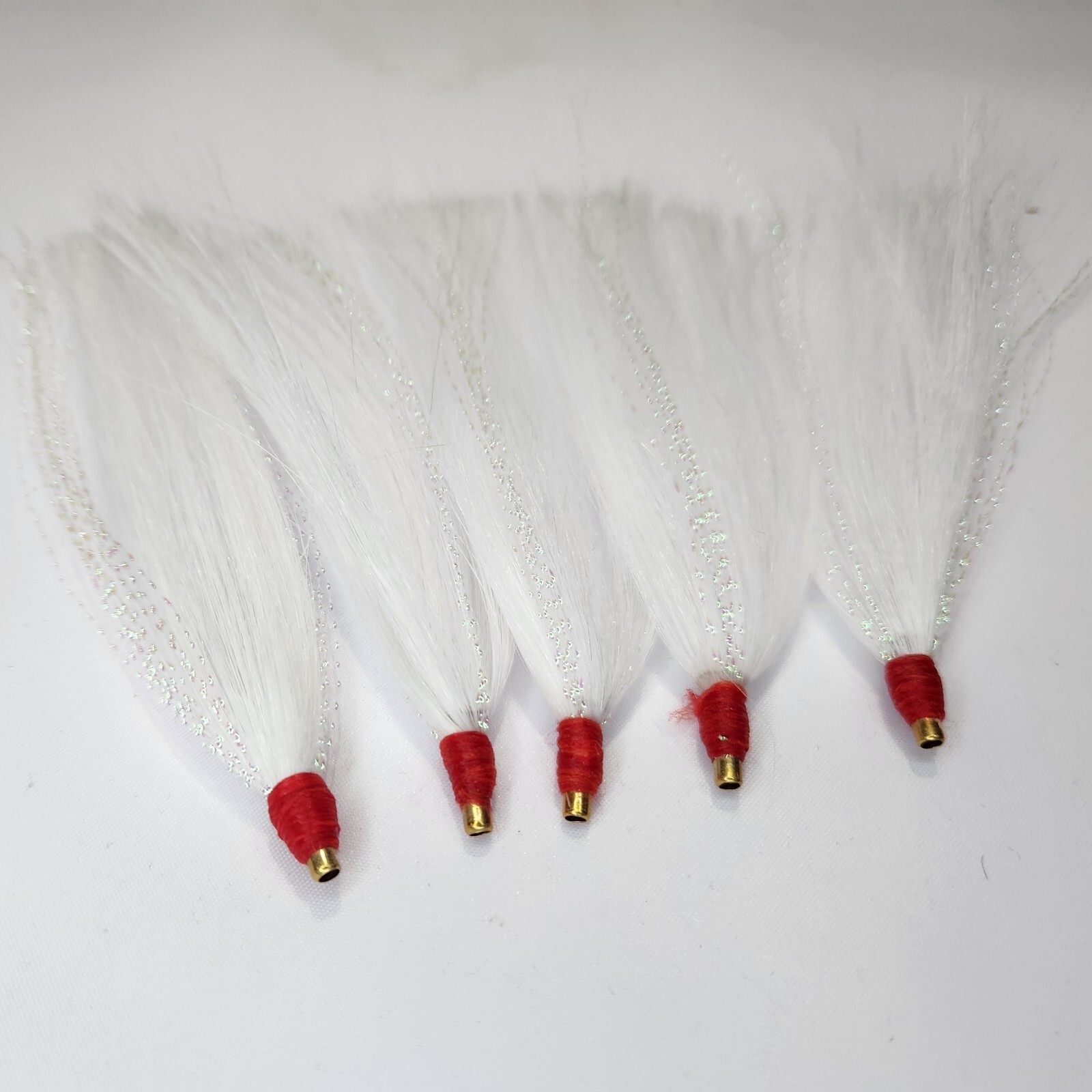 Fishing Bucktail Hair Teaser Slide Tube Fluke Bass Seabass, 5pk Freeshipping