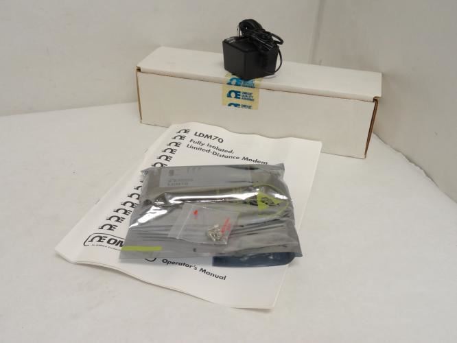 181646 New In Box; Omega LDM70-SJT Fully Isolated Limited Distance Modem; 12VAC