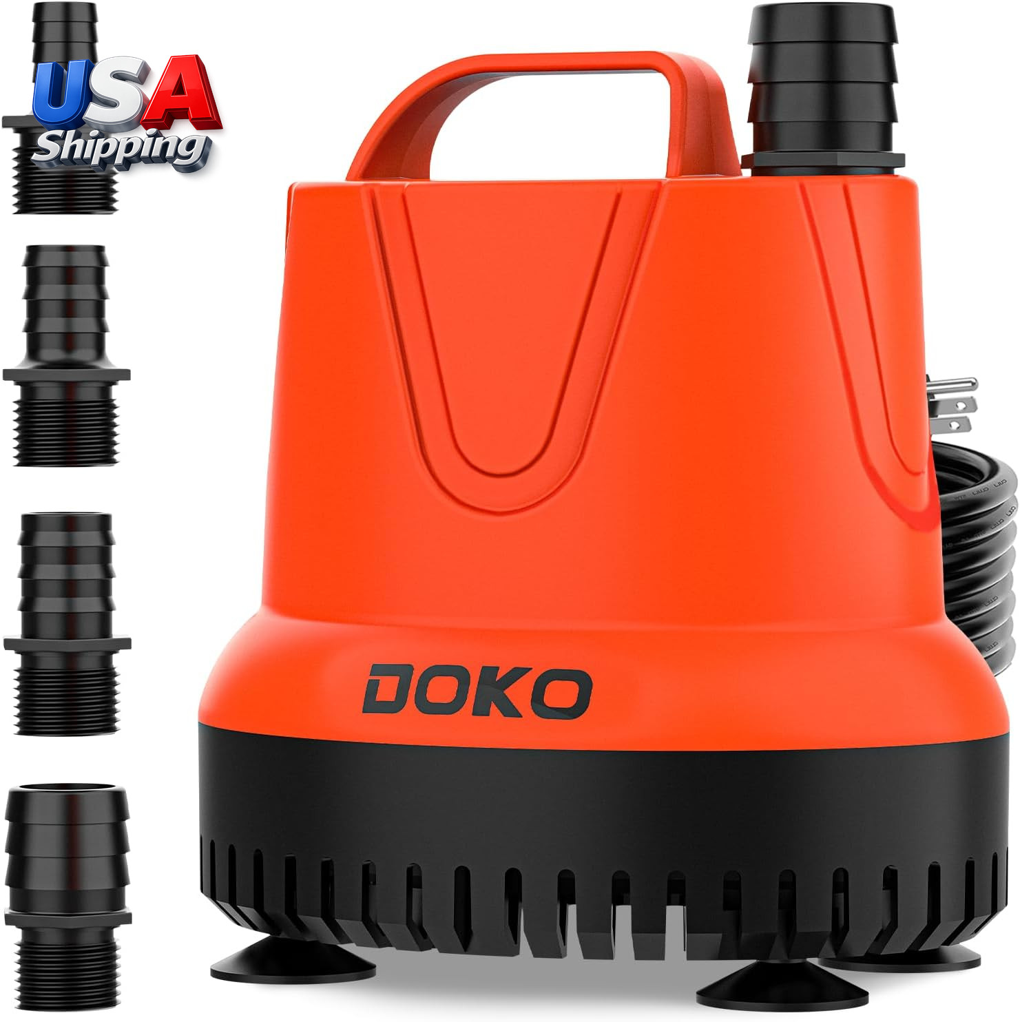 Small Submersible Water Pump, 660GPH Pond Pump with 6FT Power Cord and Handle, U