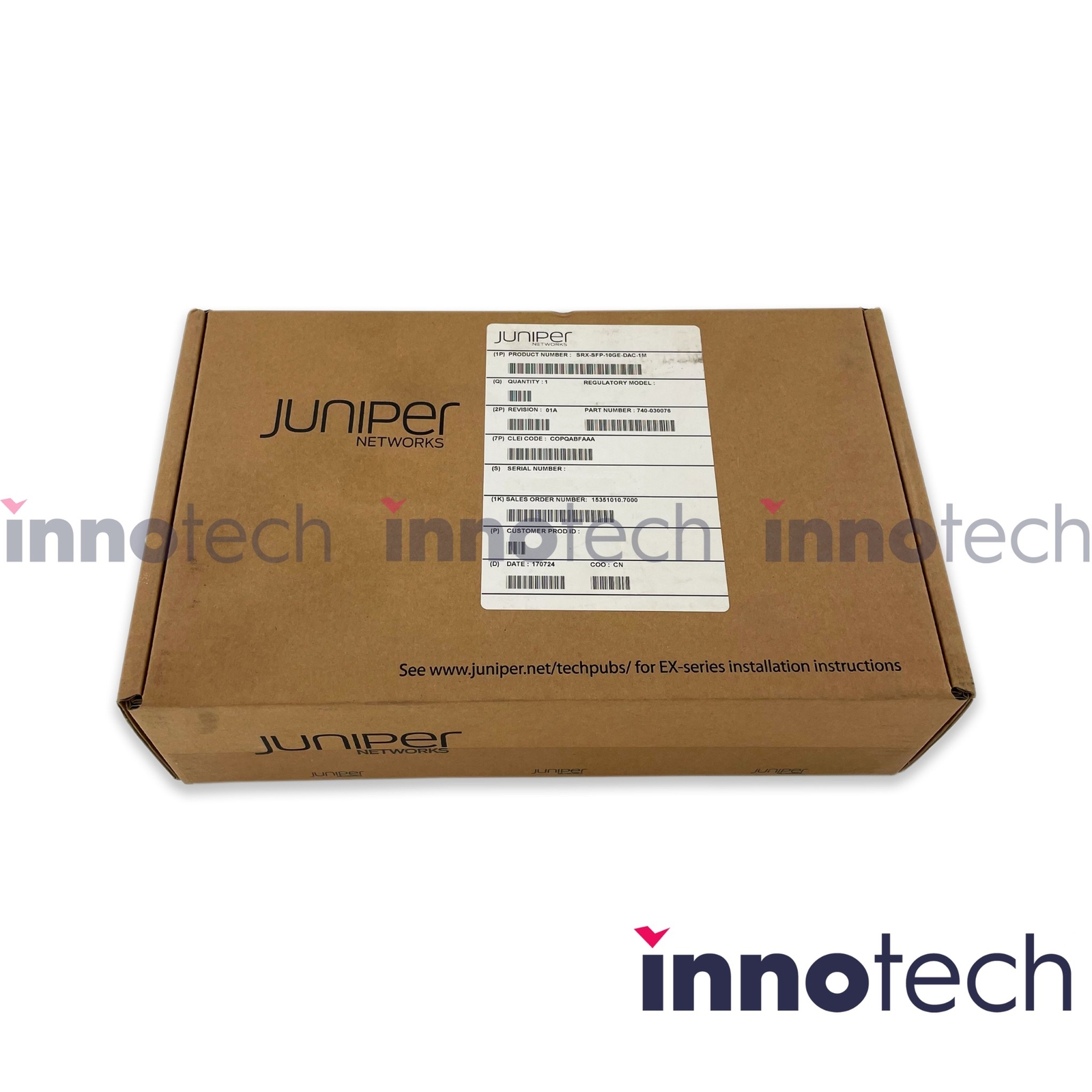 Juniper SRX-SFP-10GE-DAC-1M Original SFP+10 Gigabt Ethernet Direct New Sealed