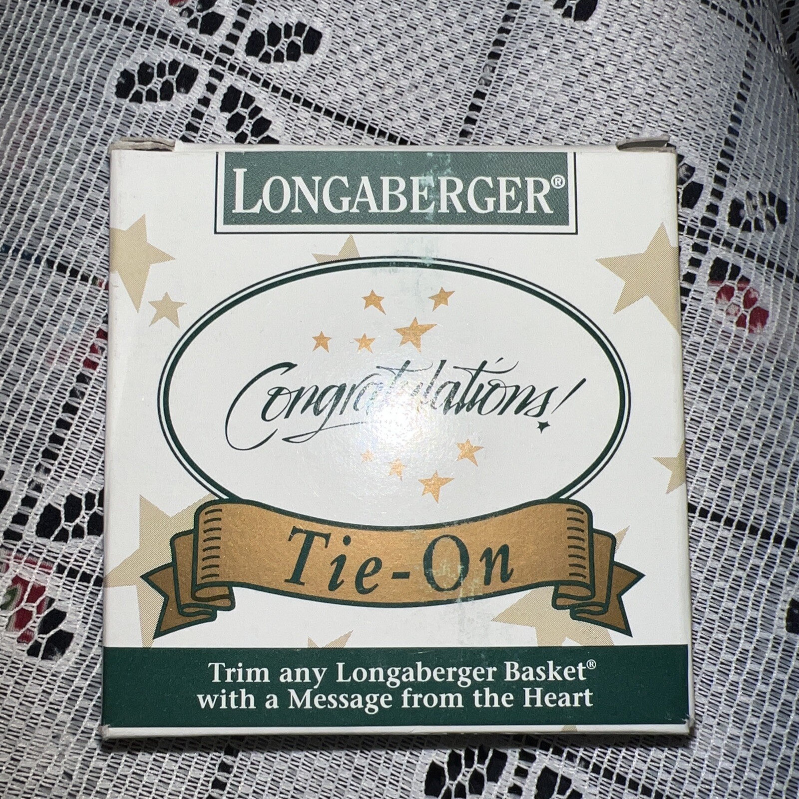 Longaberger Congratulations Basket Tie On