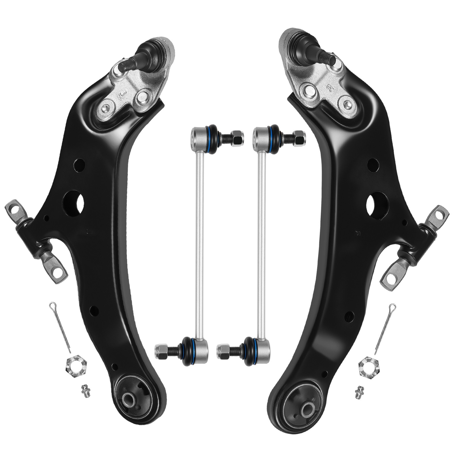 Set of 4 Front Lower Control Arm w/Ball Joints Sway Bar Link For 09-16 Venza