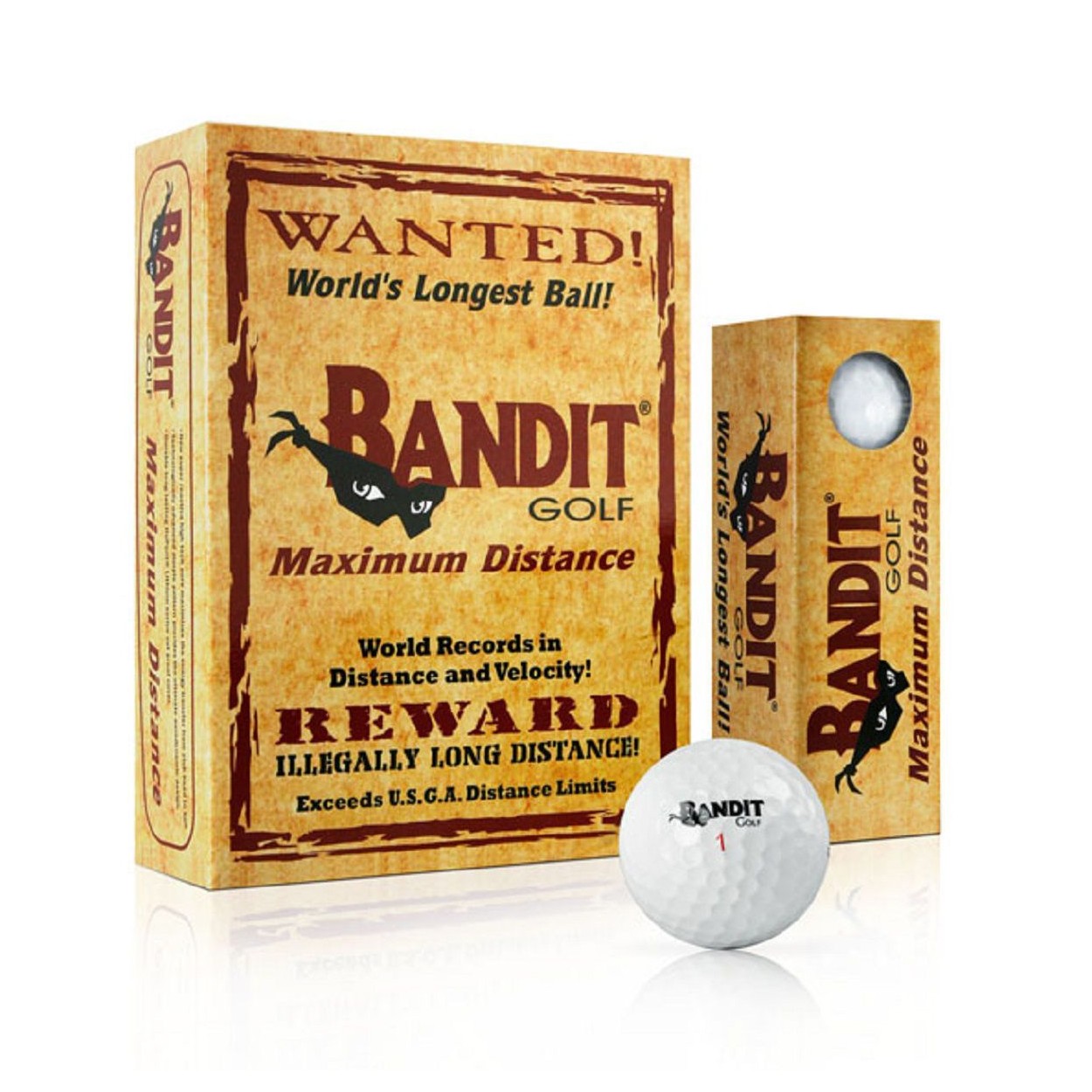 Bandit MD White Golf Balls 1 Dozen|Non-USGA/R&A Conforming | Maximum Distance