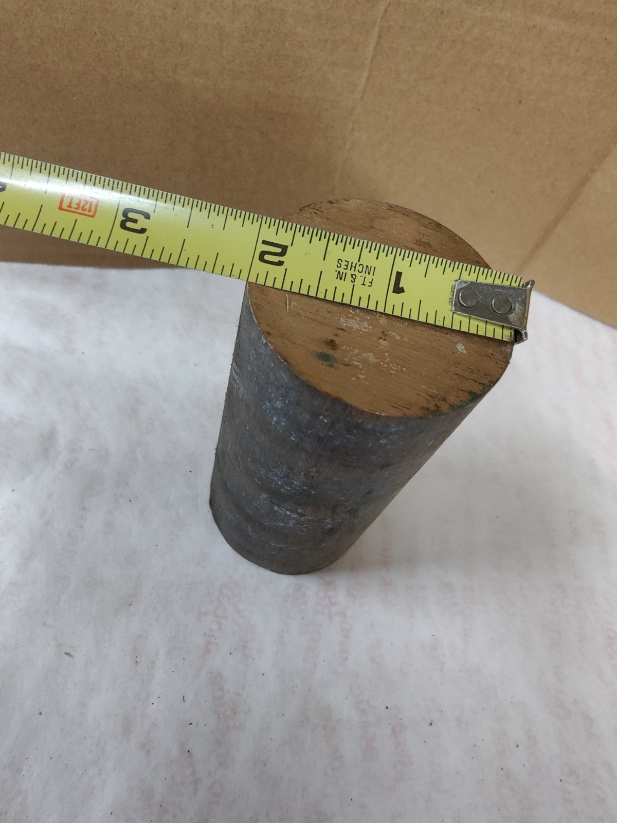 bearing bronze solid bar 2" diameter x 4" long