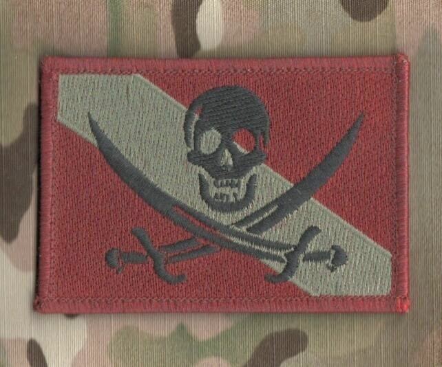 USN SEAL PIRATE JACK SKULL JTF ODA UDT COMBAT DIVER vêlkrö subdued PATCH