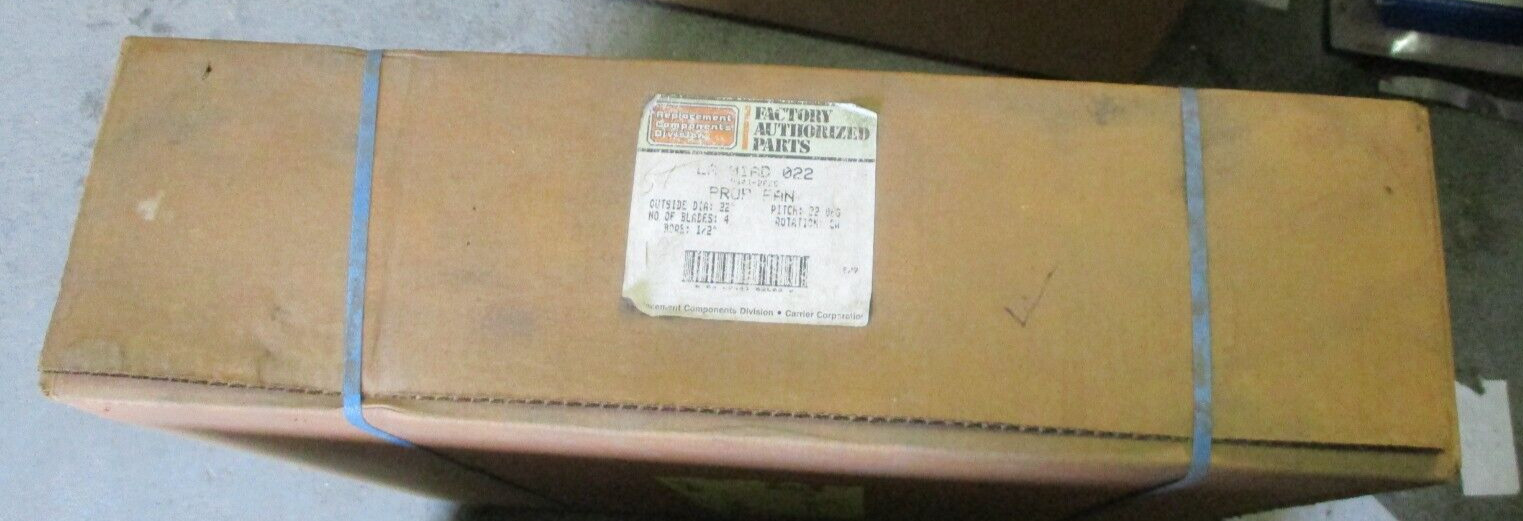 NEW Carrier 22"Dia 32Deg 1/2" Cw 4Bld Fan OEM LA01AD022 PROP FAN FREE SHIPPING