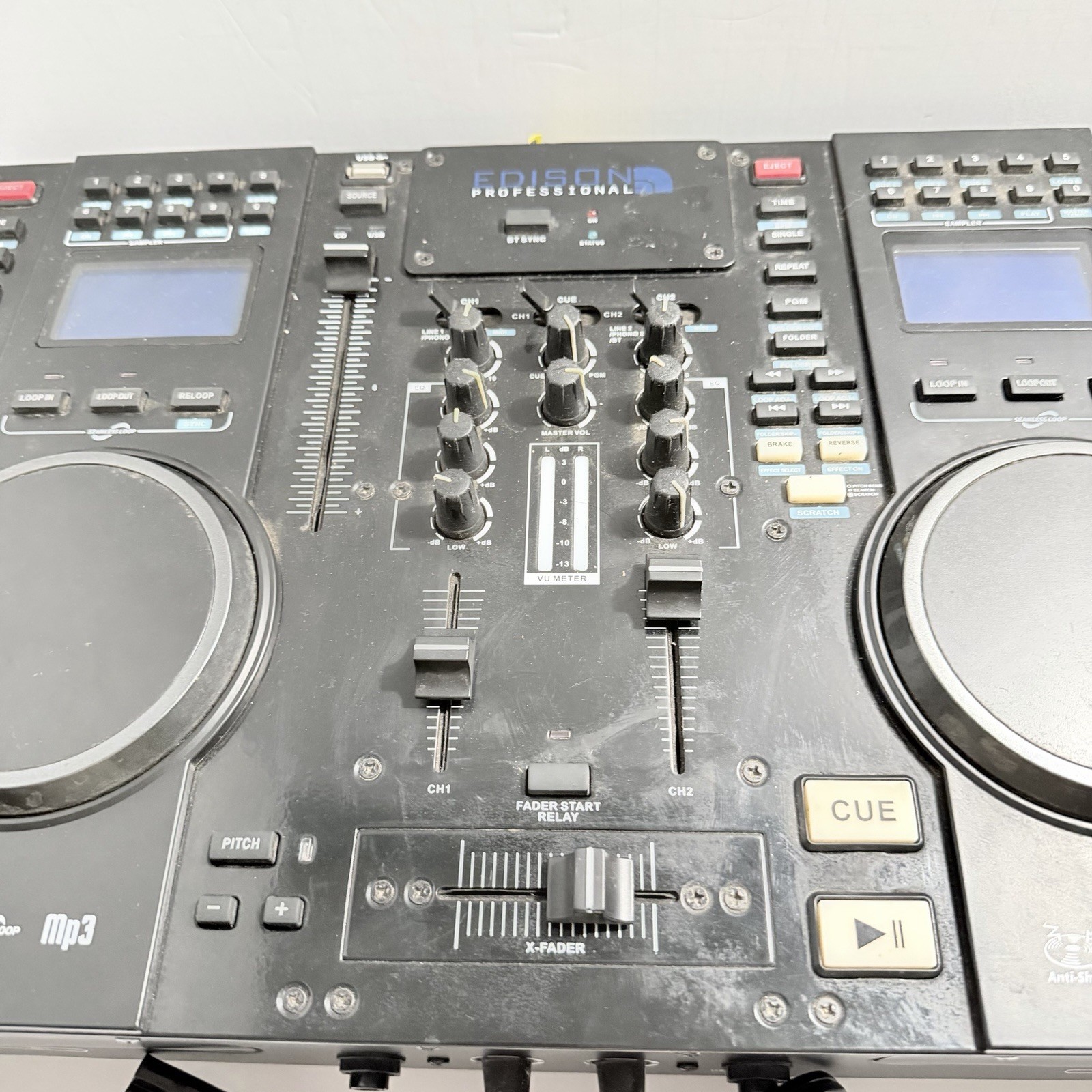 Edison Scratch 2500 MKIV Professional Dual CD USB MP3 DJ Audio Mixer UNTESTED