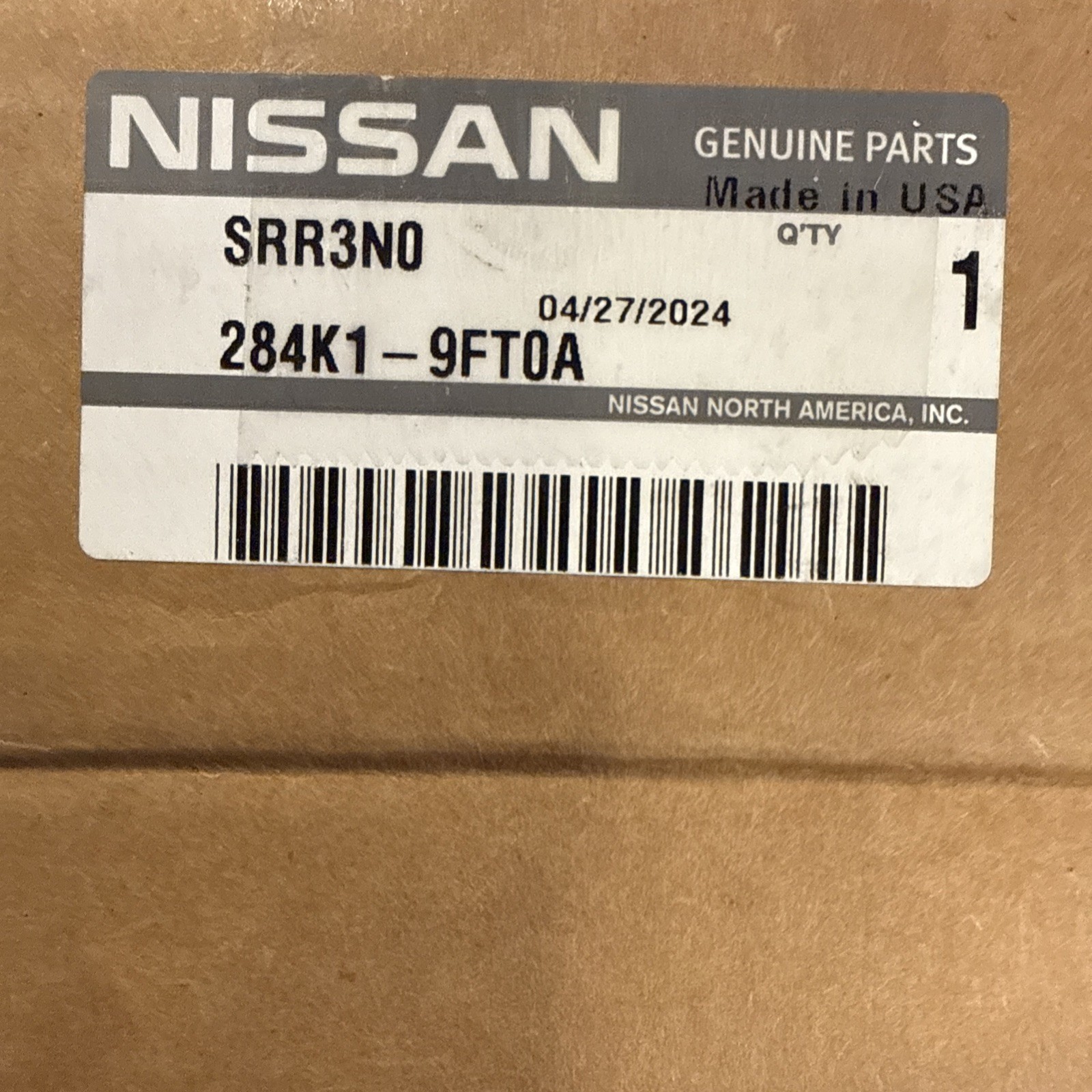 Genuine Nissan Blind Spot Radar 284K1-9FT0A 2018-2022 TITAN TITAN XD NEW OEM