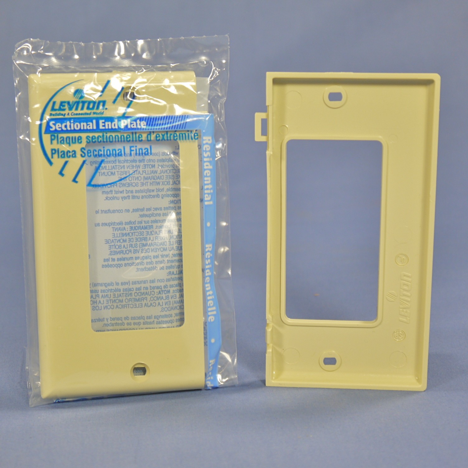 Leviton PSE26-I Ivory Decora GFI End Panel Unbreakable Sectional Wallplate 20pcs