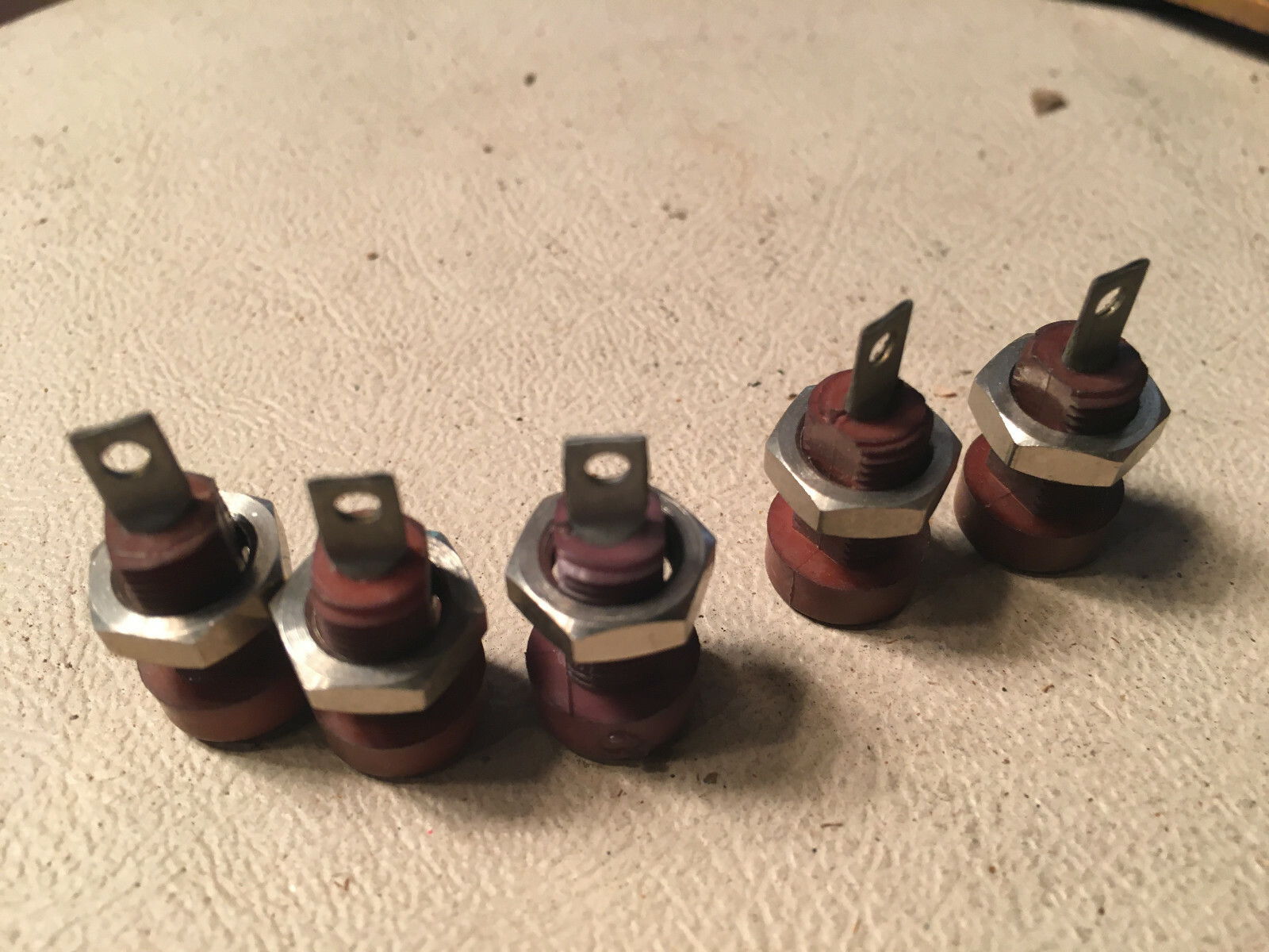 5 Pomona Electronics Panel Mount Banana Jack, New, Brown