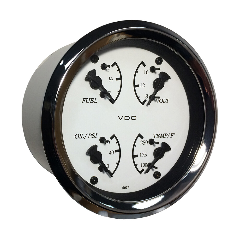 VDO COCKPIT MARINE 85MM (3-3/8") 4 IN 1 GAUGE
