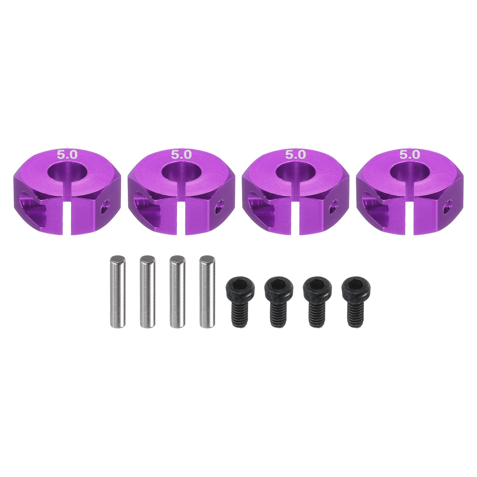 Aluminum 12mm Wheel Hex Hubs Drive Adapters Purple 5mm Thickness for RC Car