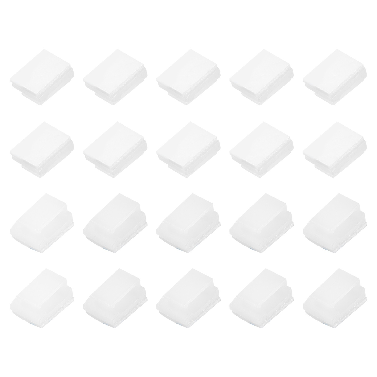40pcs Adhesive Cable Clips White Cord Management Cable Organization