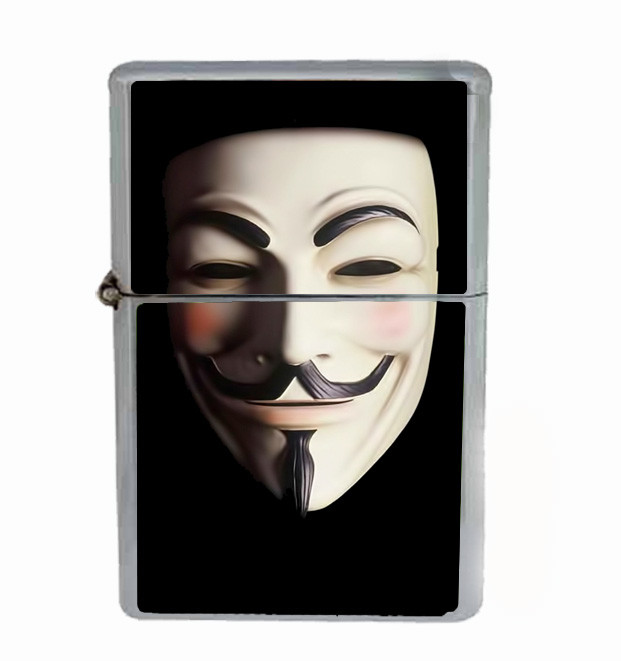 Anarchy Mask Rs1 Flip Top Oil Lighter Wind Resistant
