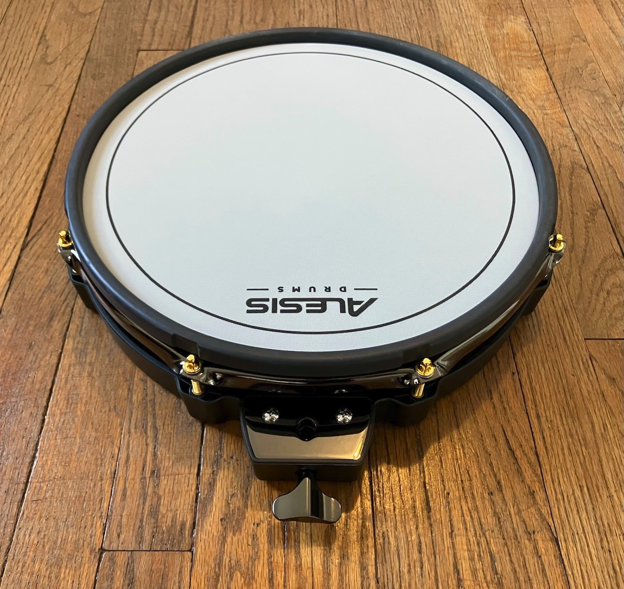 Alesis 14” Mesh Drum Pad (Used) w/Clamp & L-Bar Strata Prime (2 Zone) Red Snare