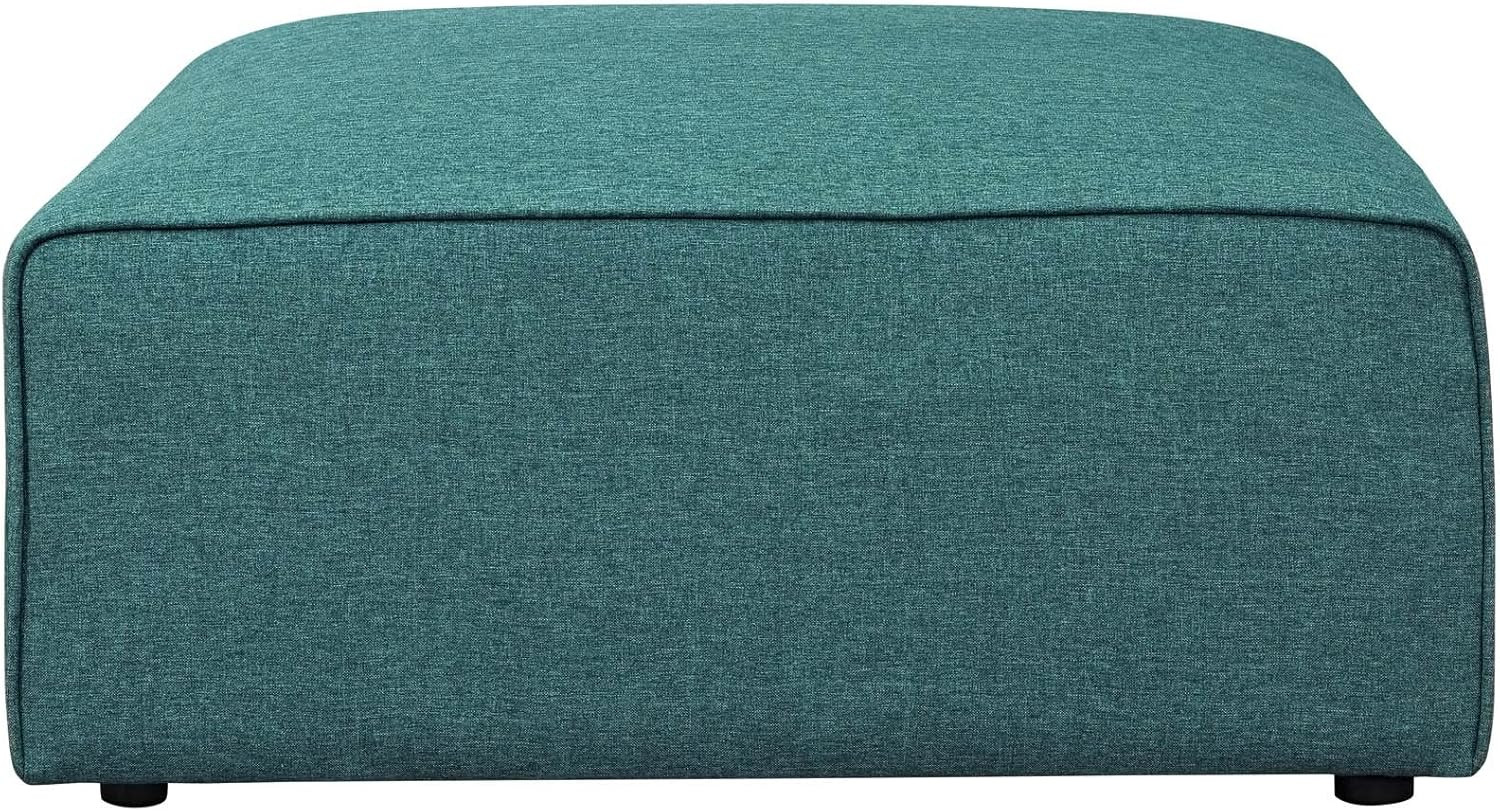 Blue Upholstered Ottoman with Generous Padding for Comfort and Style