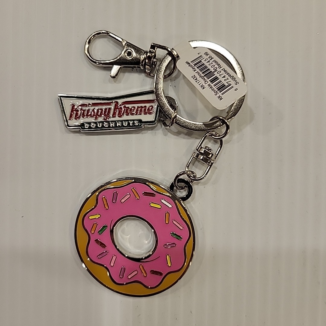 Krispy Kreme Sprinkle Doughnut Key Chain - NWT