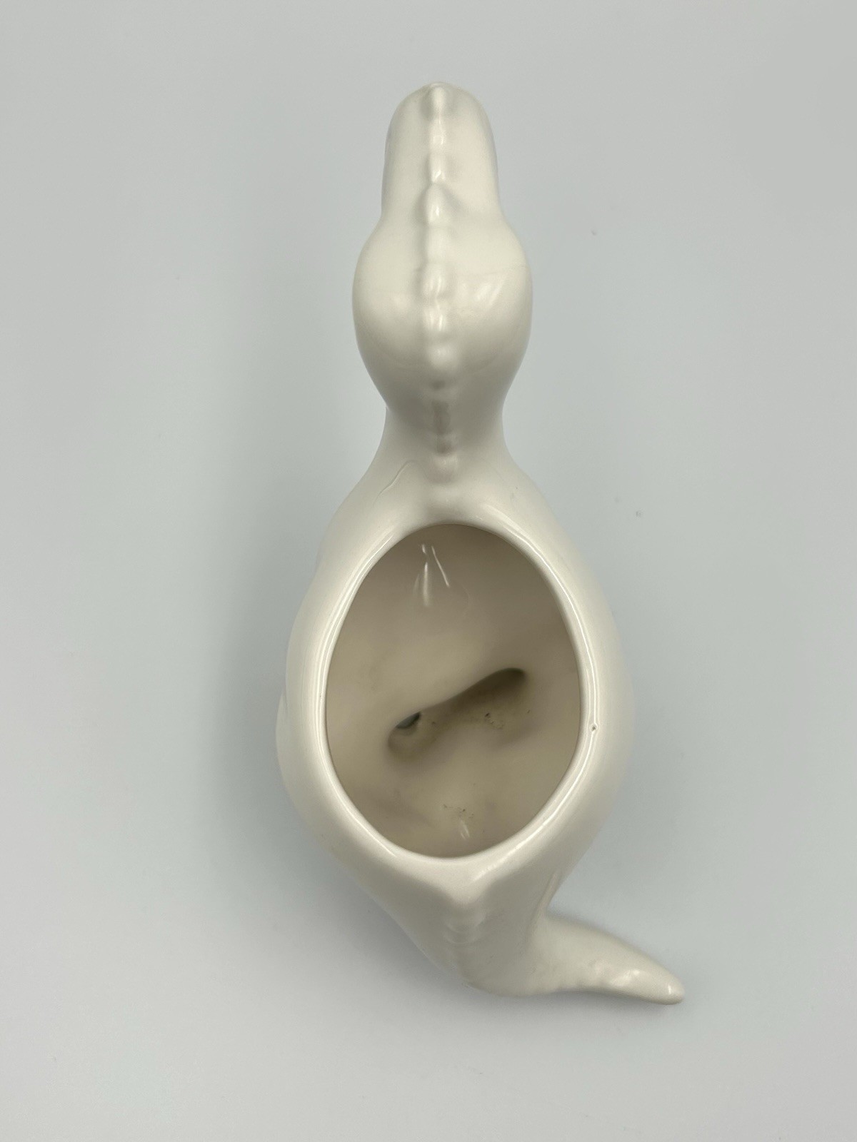 Small Dinosaur T-Rex Succulent Planter White Ceramic