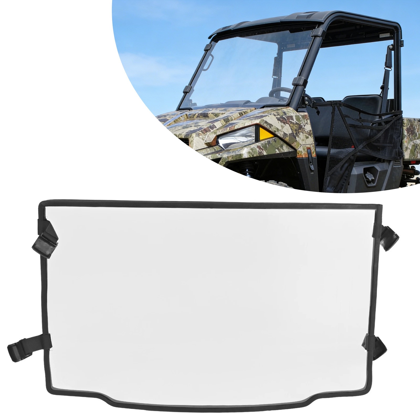 FULL WINDSHIELD FOR POLARIS 2015-2026 RANGER 500/570 MIDSIZE EV/ETX PROFIT CAGE