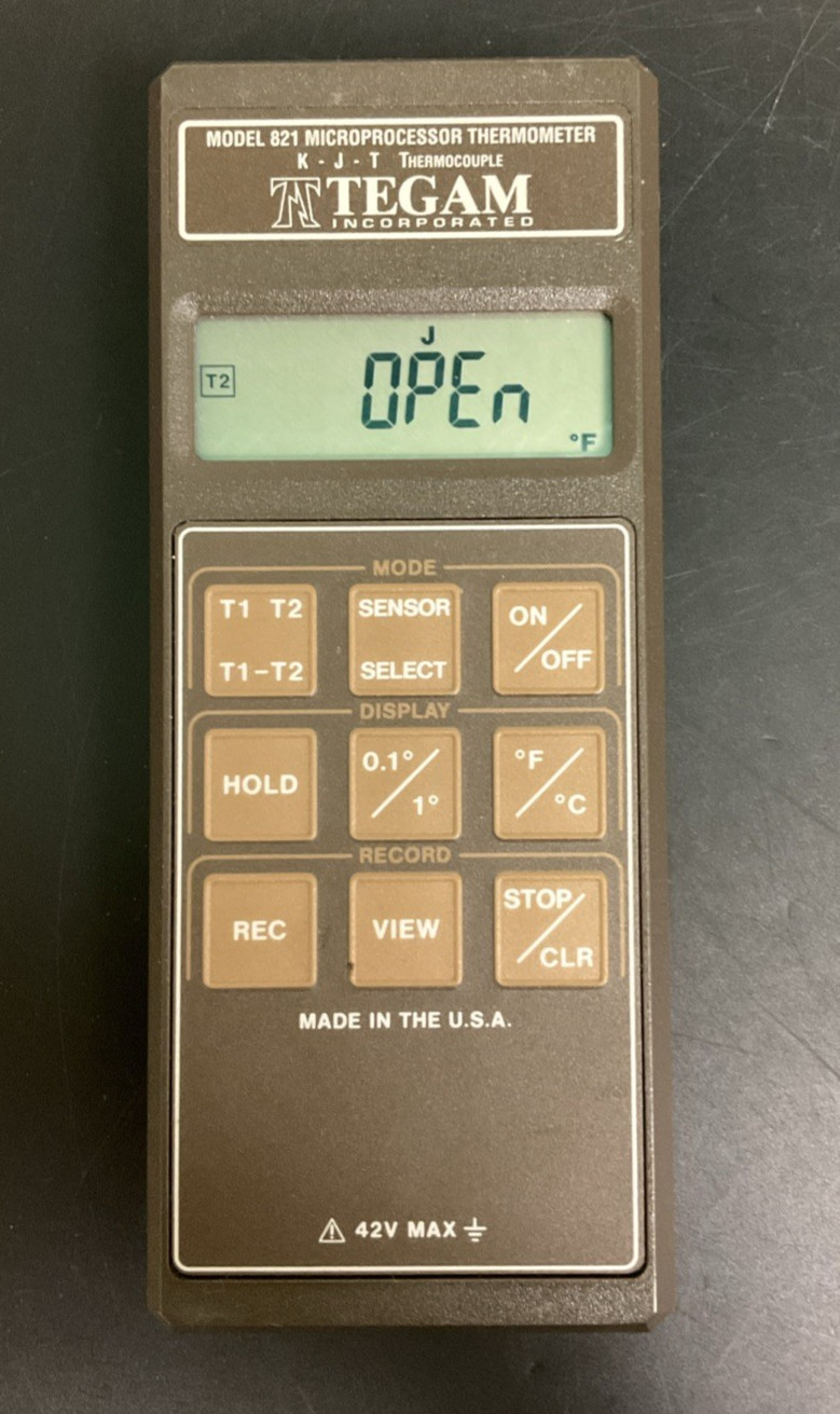 Tegam Incorporated Microprocessor Thermometer Model 821