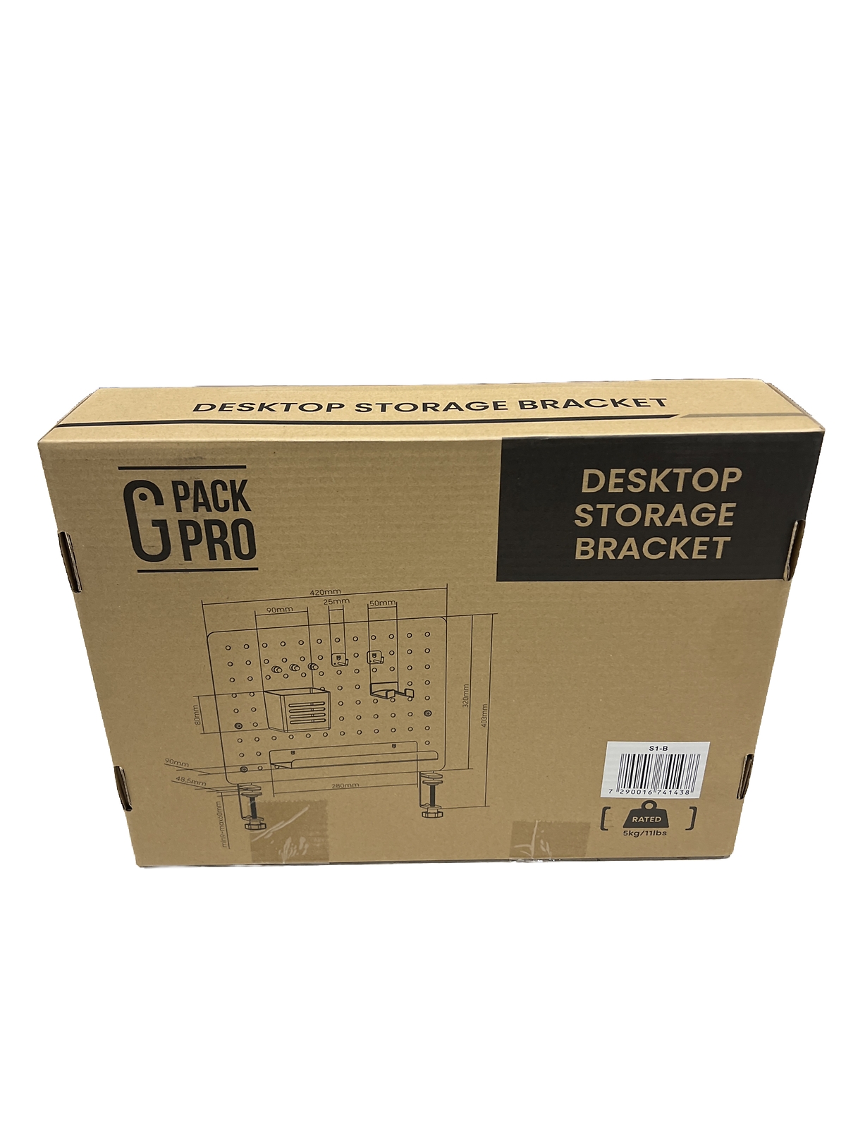 G PACK PRO Desktop Storage Bracket Desktop Storage Organizer - Black