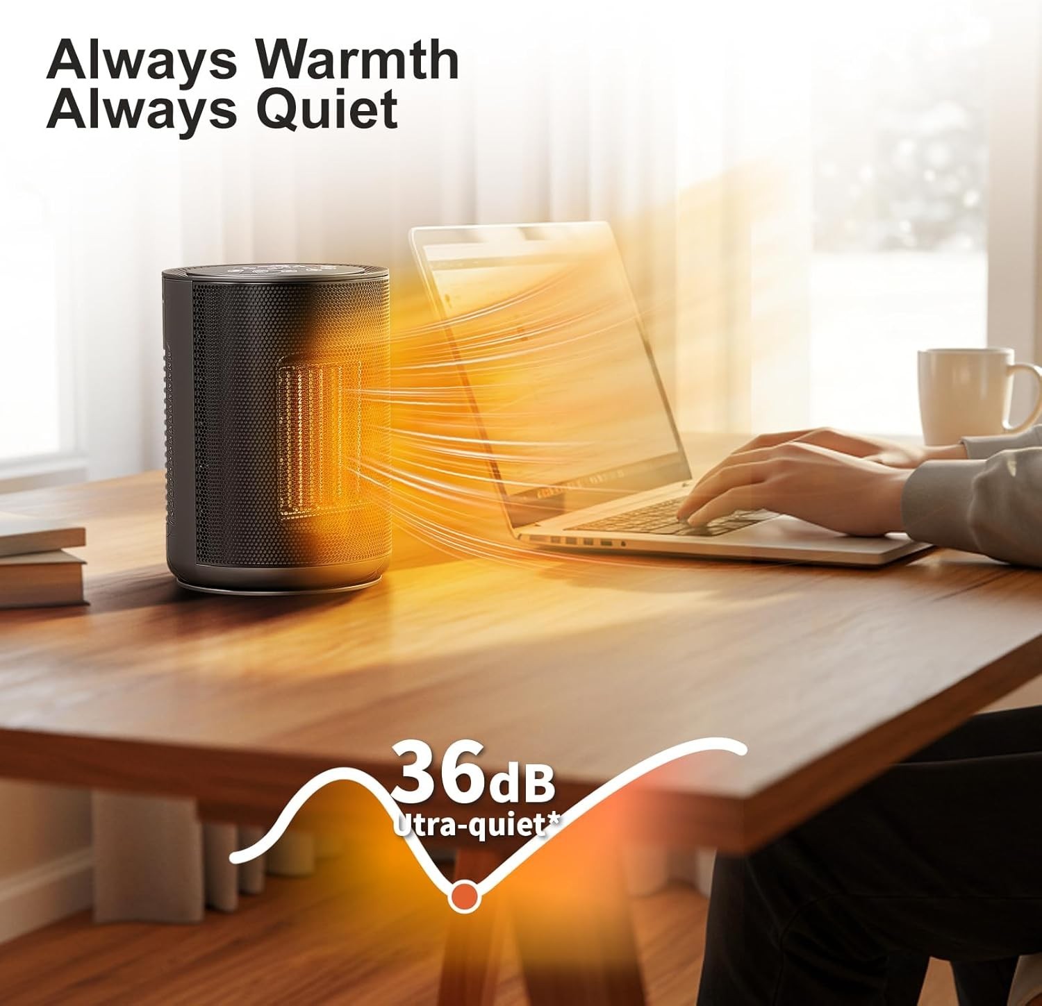 Space Heater Portable Heater Electric Ceramic Fan Small Heaters Handle Indoor