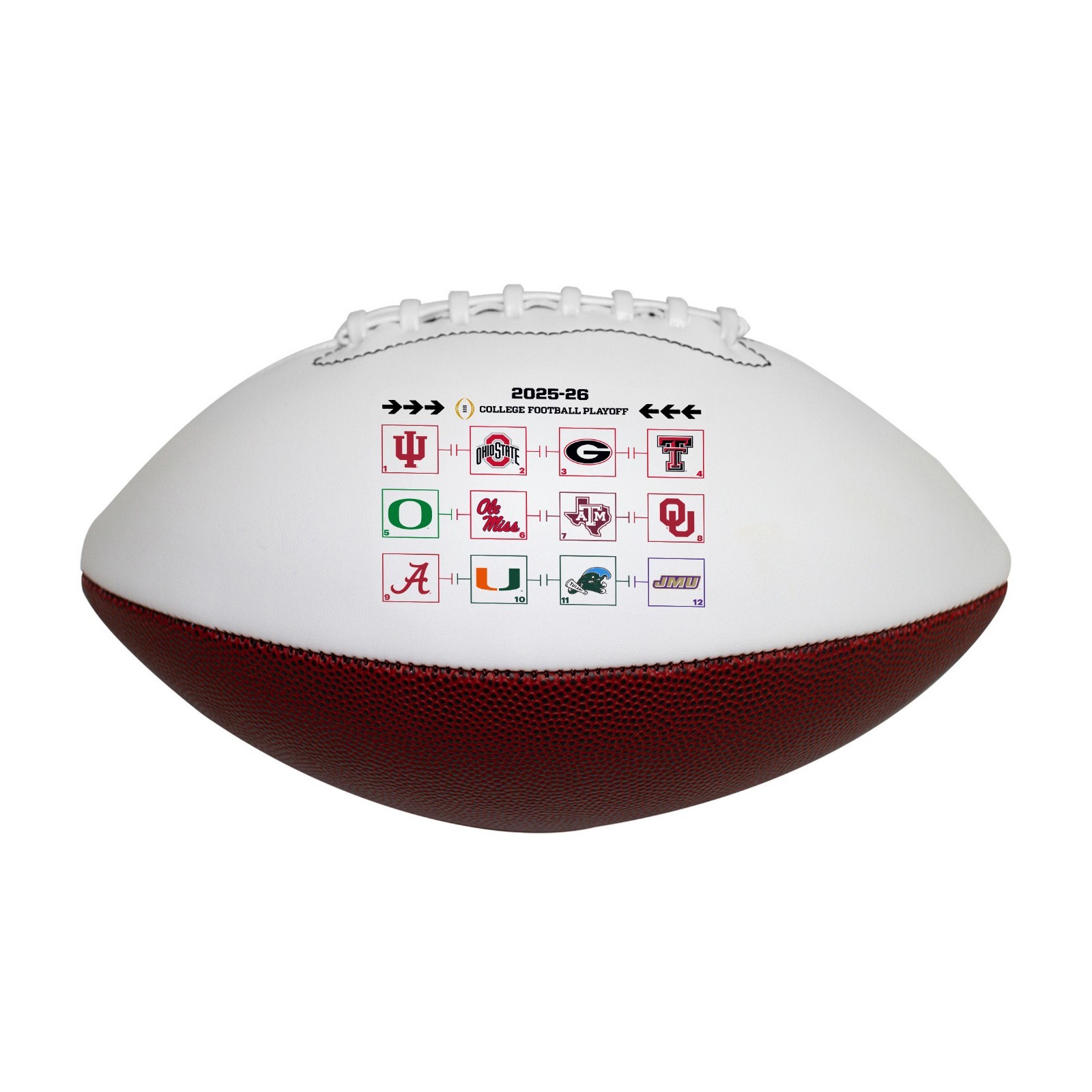 2025 College Football Playoff 12 Team Playoff Full Size Football Indiana Ohio St
