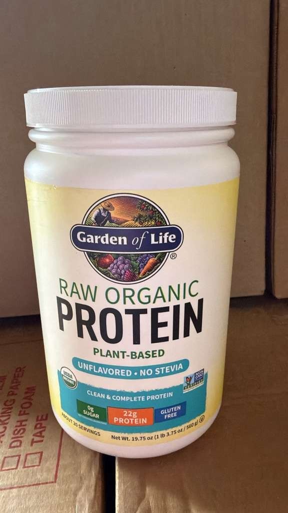 Garden of Life Organic Vegan Protein Powder, Plant Based unflavoured 1.2 lb