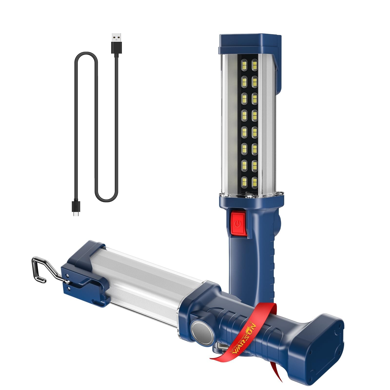 LED Work Light Rechargeable, Portable Mechanic Trouble Light with1200 Lumens,...