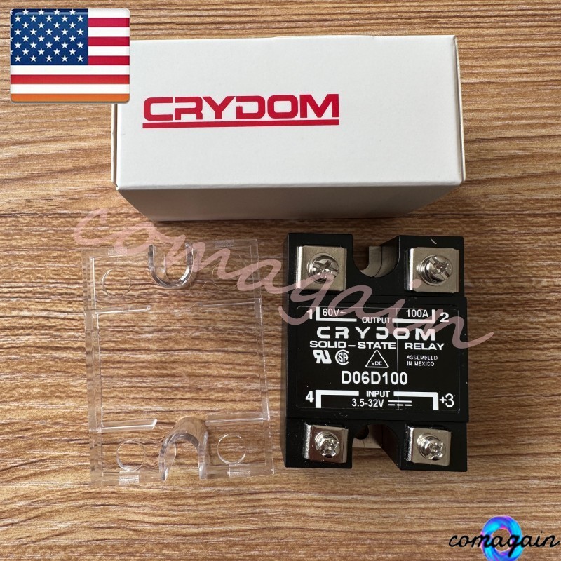 Solid State Relay Panel Mount Output 100A 60V Input 3.5-32VDC For Crydom D06D100