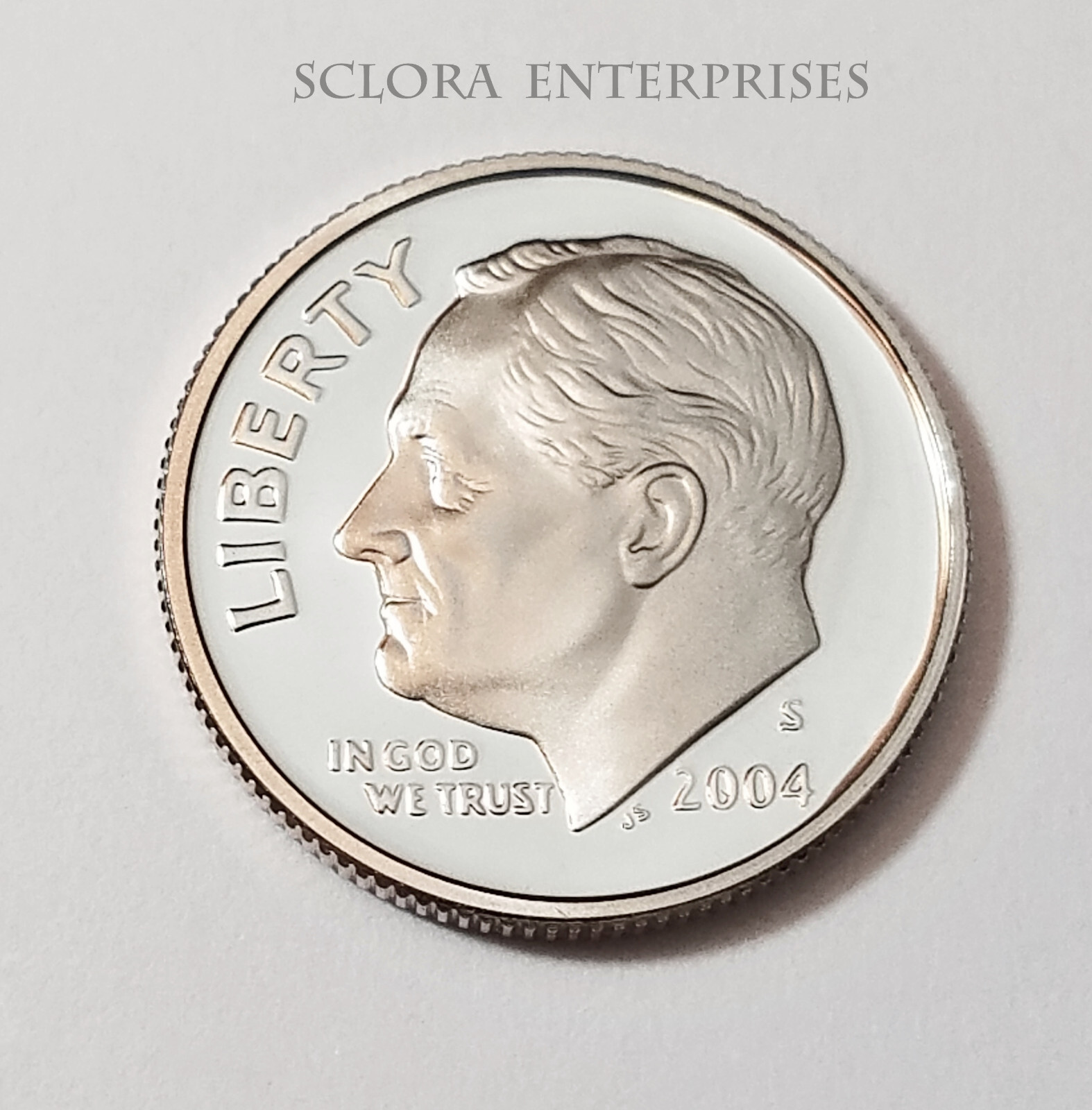 2004 S Roosevelt *CLAD PROOF* Dime  **FREE SHIPPING**