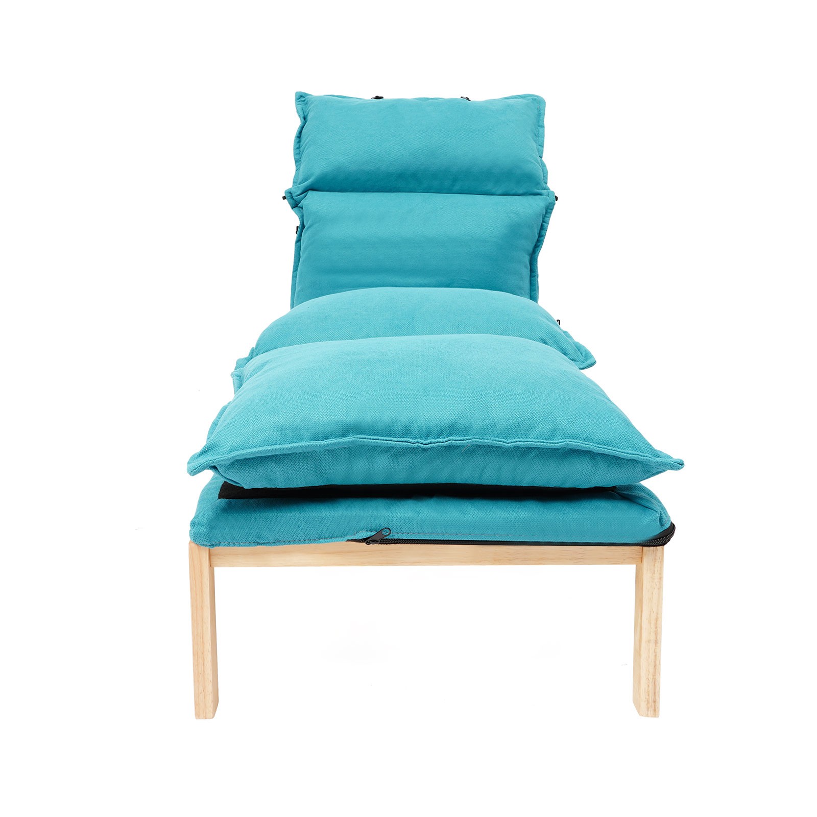 Modern Sofa Chair Cozy Lounge Chair with Footrest Cotton Sofa 5 Angle Adjustable