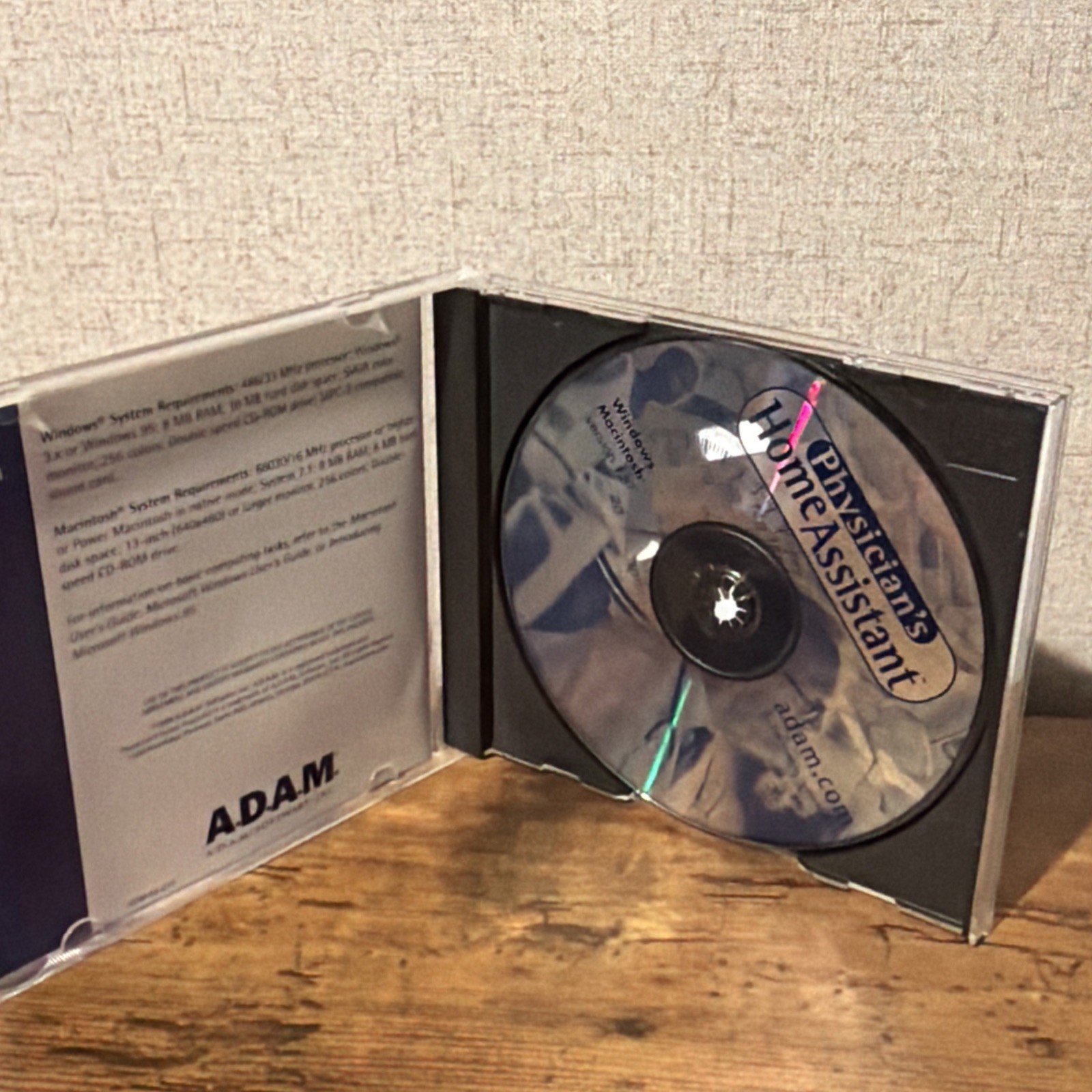 A.D.A.M. Physicians Home Assistant Old Windows PC Software - Disc Plays 100%