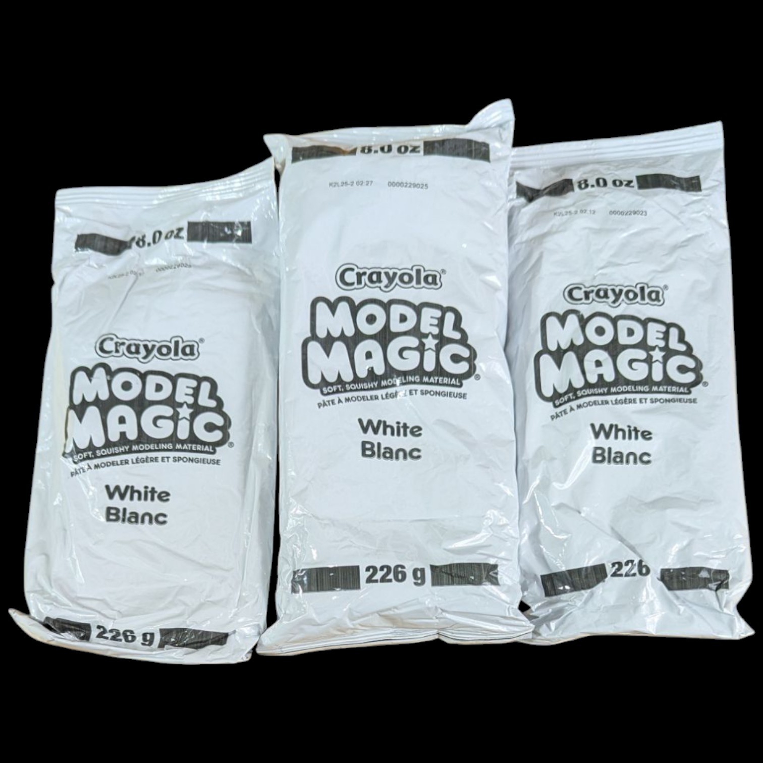 Crayola Model Magic Clay Modeling 8 oz White 3 Packs (24 oz Total)