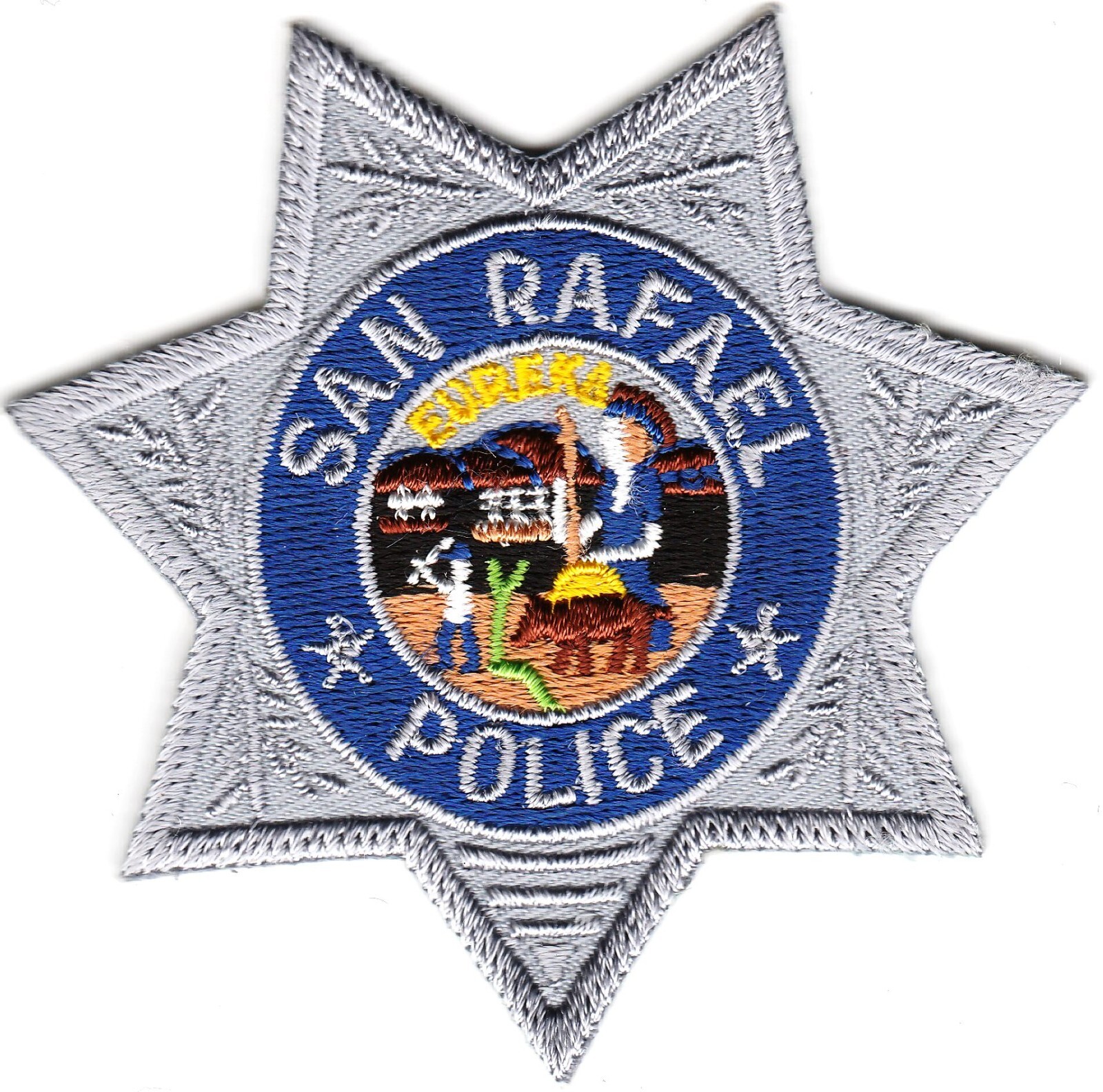 San Rafael silver star Police California CA  Patch x 2
